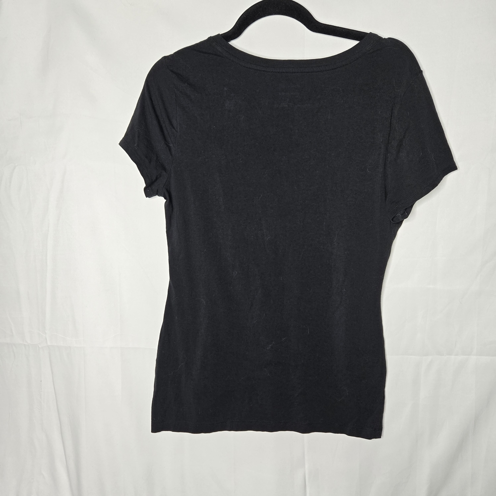 Banana Republic Small Timeless Tee Classic Black Short Sleeve Top T-shirt Cotton - Picture 4 of 4